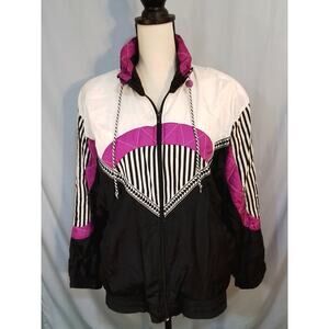 Amanda Smith jacket, Purple , black and white.